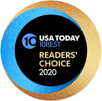 USA Today Reader's Choice Awards 2020. Voted one of 10 Best Hotels.